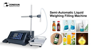 ZONESUN Semi-Automatic Liquid Bottle Diaphragm Pump Filling Weighing Machine ZS-DPYT320