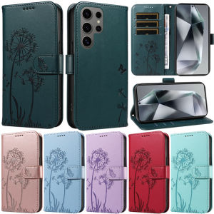 Butterfly Flip case For Samsung Galaxy S24 FE S25 Ultra S24 Plus S23 FE S23 Ultra S22 Plus S21 FE S22 Ultra S20 FE 5G S24 Ultra Dandelion Wallet Leather Stand Protect Cover Case