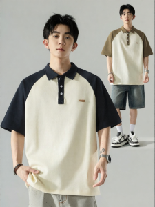 Wood soon | Color Block Polo Shirt Mens Short Sleeve Casual