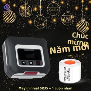 Máy In Nhiệt Di Động KAYSION SK35 Có Kết Nối Không Dây Bluetooth/USB 30 Trang/phút Tự Động Nạp Giấy Nhãn Cho Thiết Bị Di Động