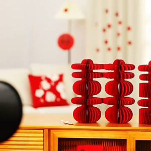 結婚布置 婚礼装饰 喜字摆件 – 蜂窝喜字 / Wedding Decoration - Wedding Ornaments