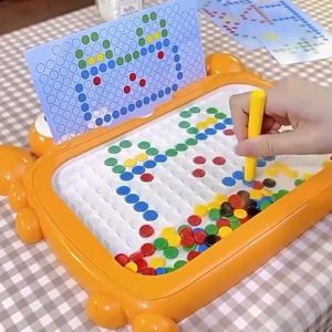Mooka Childrens Magnetic Painting Educational Toy Montessori Toy Graffiti Board DIY Magnetic Writing Board