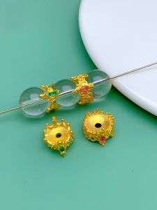 สร้อยคอ สร้อยข้อมือ ลูกปัด DIY ชุบทอง ทองคำโบราณ ลูกปัดแยก แหวนมงกุฎไฟ แหวน Zirconia ลูกปัดแยก