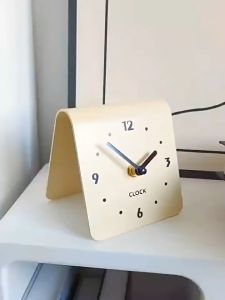Silent Table Clocks | es❉Clock Silent Non-Ticking Desk Clock Non-Ticking Decorative Clock Desk Decoration Battery Operated Desk Clocks Small Clock