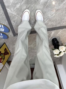 กางเกงขายาวทรงหลวมแห้งเร็วสำหรับผู้ชาย กางเกงขายาวทรงหลวมบางสำหรับกลางแจ้ง กางเกงขายาวทรงหลวมแบบลำลองสำหรับฤดูร้อน