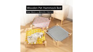 【READY-STOCK】Wooden Pet Hammock Bed Washable Detachable Bed/Cat Bed/Dog Bed Detachable Katil Kucing 猫咪木吊床 猫吊床