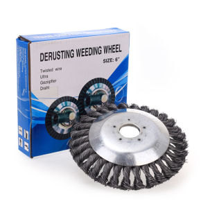 คลิกที่เรา 6,8 นิ้ว เครื่องตัดหญ้าลวดเหล็ก เครื่องตัดลวดสำหรับการกำจัดวัชพืช ใบเครื่องตัดหญ้า การกำจัดวัชพืช ใบขัดพื้น แปรงลวดสเตนเลส