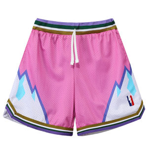 Mens Breathable Sports Shorts for Summer Forest Wolf Christmas Tree Basketball Loose Fit Polyester Fiber Lining