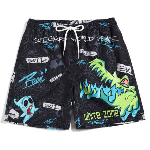 Quần Đi Biển Nam Nhanh Khô Rộng Rãi in Họa Tiết Mùa Hè Quần Bơi Nước Nóng Quần Short Đi Biển Cho Cặp Đôi Quần Thể Thao Thường Ngày