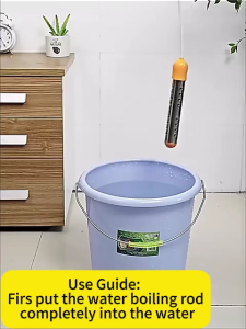 【 Boil a bucket of water in 1 min 】3000W immersion heater mini water heater heating rod water heating rod Timing function / auto power off / Leakage protection