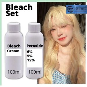Piaochun Bleach Rambut Cream ( Repack in Bottle 100ml ) 退色膏漂白剂头发 kurang rosak rambut compare dgn Powder Bleach