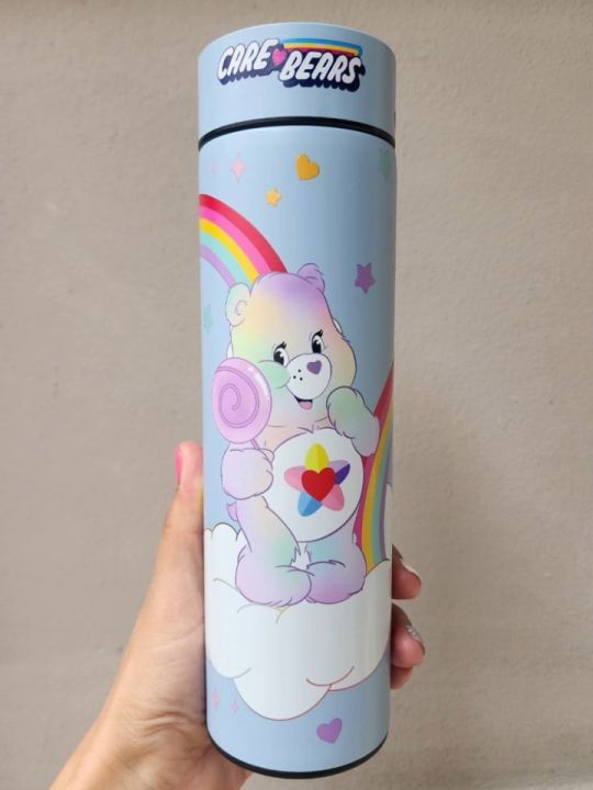 กระบอกน้ำสแตนเลส 304 ลายการ์ตูน Care Bear แคร์แบร์ กระบอกน้ำเก็บความเย็นบอกอุณหภูมิ ขนาด 500 ml. ใช้เพื่อเป็นกระบอกน้ำเก็บอุณหภูมิ Smart Water Bottle