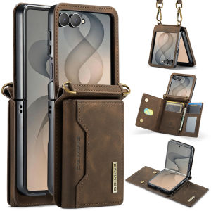 szhaiyu | Crossbody Wallet Leather Phone Case for Samsung Galaxy Z Flip 8 7 6 5 4 3 7FE Protective Magnetic with Card Holder Pocket Cover