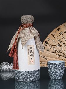 ขวดเหล้าดินเผาเซรามิก ขวดว่าง บรรจุภัณฑ์ปิดแน่น สีสันสดใส ระดับไฮเอนด์ น้ำหนัก 1 ปอนด์ ชุดเครื่องดื่มสำหรับใช้ในบ้าน