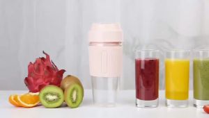 Máy Xay Sinh Tố Cầm Tay Huyndai Mini 300ML Cao Cấp Máy Xay Hoa Quả Đa Năng Sạc Pin 4 Lưỡi Bảo Hành 1 Tháng
