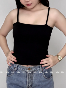 Buy 1 Take 2 (Total of 3) KILY.PH Basic Tank Top Spaghetti Strap Slim Fitting Sando Crop Top for Women 6A0364