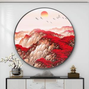 Good Luck round Decoration Painting Entrance Hall Office Wall Art Chinese Style Landscape Picture Modern Decorative Canvas