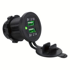 Lamp bead 4.2A dual USB indicator light suitable for: cars RVs yachts etc