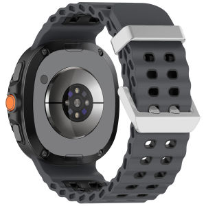 Marine Strap For Samsung Galaxy Watch 8 40/44mm/8 Classic Sport Breathable Wristband For Galaxy Watch 8 Two-Tone silicone band