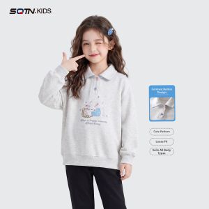 SQTN.KIDS | Girls Large Kids Autumn and Spring New 2026 Casual Top