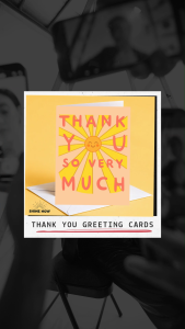 Thank You Card - Thank You So Very Much | Sunshine Orange Peach Design | A6