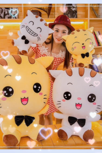 Gấu bông mèo Mishu đuôi dài dễ thương mèo meng đầu to mặt cảm xúc đáng yêu (20cm---80cm) hàng xịn cao cấp loại 1