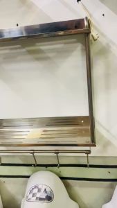 Kệ Hạn Chứa Gia Vị Inox 304 Hình Trong Suốt 2 Tầng Tiện Dụng