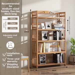 MOLORE | Modern Simple Solid Wood Freestanding Bookshelf