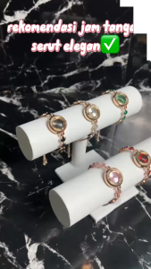 FYJ223 Jam Tangan Serut Elegant Wanita Adjustable Diamond Tali Rantai Anti Karat Mewah