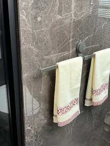 [Drill Free] ROCO Rak Penyangkut Tuala Suction Cup Towel Bar Towel Hanging Rack Rak Tuala Tandas 毛巾架 浴室毛巾杆