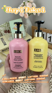 【BUY 1 TAKE 1】LBLS Niacinamide Body Care Set Collagen Glutathione at Sakura Infusion Whitening Firming Body Lotion 500ML*2 Araw-araw na Paggamit Moisturizing Brightening Repair Balat Comfort Whitening Skin