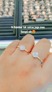 CINCIN WANITA FASHION MEWAH KADAR 6K DAN 8K CINCIN ELEGANT CT 717