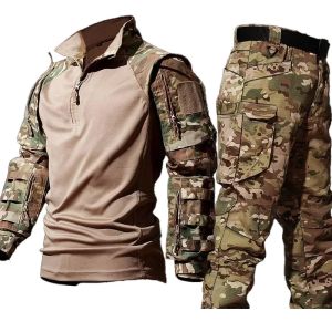 Tactical Uniform Suits Milit Outdoor Camo Suit Hunting Clothes Combat Shirts Hiking Pants Men Trainning Airsoft Paintball Sets