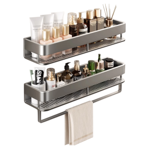 B&W | High-end Wall-mounted Storage Rack with No Drilling and Height Adjustment