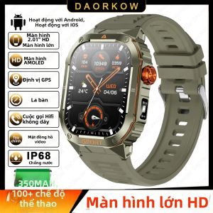 Đồng Hồ Thông Minh Military T-Rex3 2026 Màn Hình AMOLED Mới 240*296 Thiết Bị Theo Dõi Thể Dục Pin 350mAh Chống Nước Chức Năng Gọi Điện Dành Cho Nam