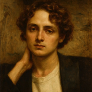 Tranh Nghệ thuật "Chàng Trai Tóc Xoăn" VIETSMART ART - Acrylic 60 x 70cm