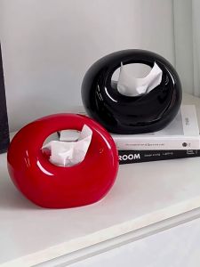 Luxury Coffee Table Decoration: Creative Handbag Tissue Box & Ceramic Napkin Box