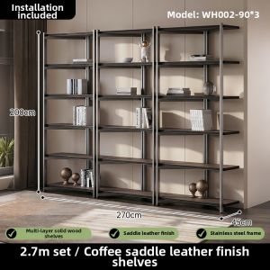 Sleek Minimalist Stainless Steel Display Shelving Unit