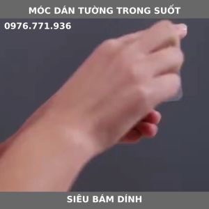 Combo 10 Móc Dán Treo Tường Trong Suốt Siêu Dính Bền Chặt