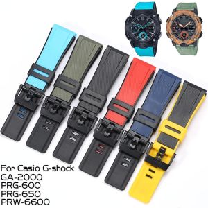 24mm Resin Strap Suitable For Casio Pro Trek GA2000 PRG-600 PRW-6600 PRG650 Watchbands Mens Sports Waterproof Watch Accessories