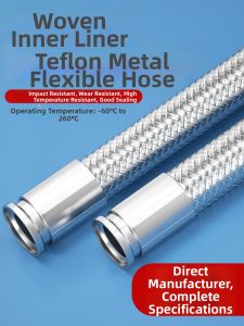PURESHI | Corrosion Resistant Flexible Hose with PTFE Lining and Stainless Steel Braided Outer Layer