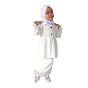 Setelan Anak Perempuan Viral Usia 1-7Tahun Bahan Crinkle Airflow