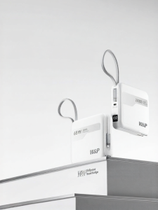 W&P | Aircraft Allowed 65W Fast Charging Power Bank 20000mAh with Built-in Cable and AC Plug 3 in 1