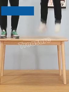 140/120CM Rectangular Solid Wood Dining Table for Canteens & Restaurants