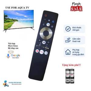 Remote Điều khiển thay thế tivi Aqua giọng nói-TV Aqua LE AQT H70D6UG Hàng mới Tặng kèm Pin