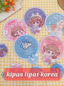 KIPAS LIPAT TANGAN KOREA FOLDED AKSESORIS FAN IMPORT LUCU KAWAII