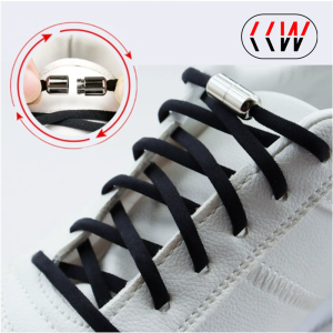 CCW 105CM Elastic No Tie Shoelaces Semicircle Shoe Laces Sneakers Shoelace Quick Lazy Metal Lock Laces Shoe Strings