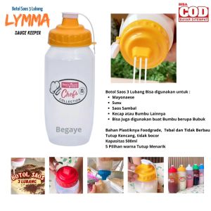 Botol Saos 3 Lubang | Basic Home LYMMA Sauce Keeper 500ml