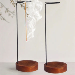 ที่เผาเครื่องหอมแบบคว่ำลงที่ทำจากไม้ที่ปักธูปธูปทรงกลมเครื่องประดับชุดตกแต่งห้องนอน