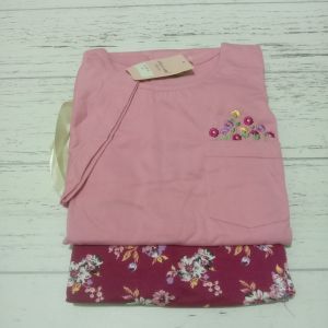 SETELAN ANNE CLAIRE CP BUNGA CHRYSAN XL LENGAN KERUT - SETELAN JALAN2 - SETELAN SANTAI